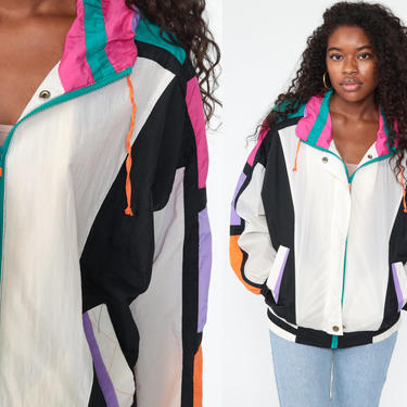 Womens hot sale neon windbreaker