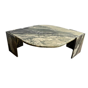Cocktail Table in Alpi Verde Marble, Italy, 1980&#8217;s