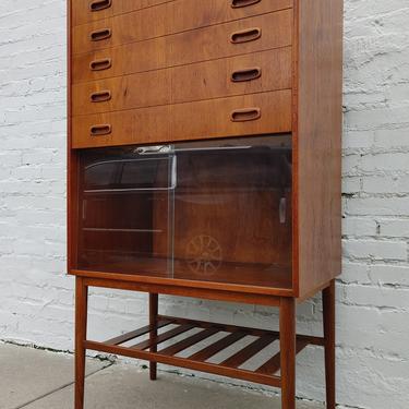 Mid Century Modern Danish Inspired Teak Cabinet 