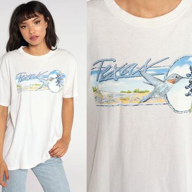90s Texas Tshirt Hummingbird Shirt Graphic Tee Shirt Bird Shirt 90s T Shirt Retro Print Southwest Travel 1990s Vintage Large 