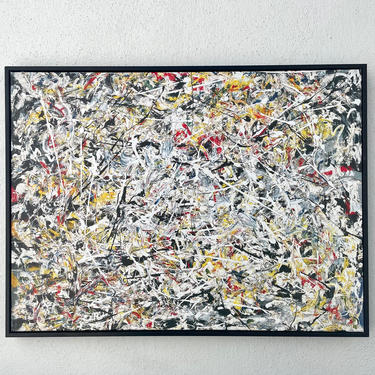 Abstract Print in Black Frame