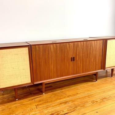Arne Vodder for Sibast Danish Mid Century Modern Stereo Console Cabinet 
