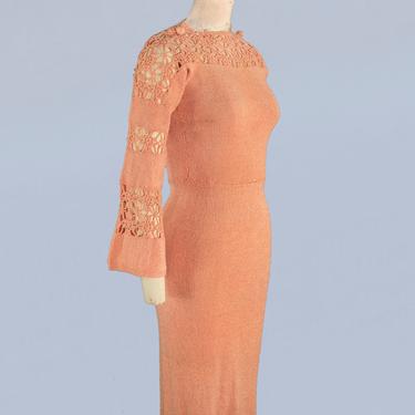 1930s Knit Dress/ 30s Salmon Pink Rayon Knit | Guermantes Vintage -  Lancaster, PA | ATTIC