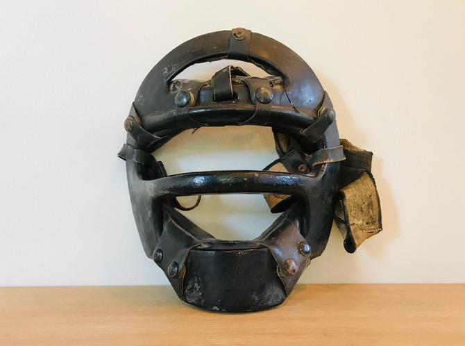 Vintage Hutch Baseball Catchers Mask circa 1950s, Magnesium Frame, Snap, Delve Chicago