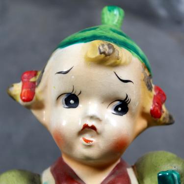Vintage Artist 8&amp;quot; Ceramic Figure by Chase, circa 1950s Made in Japan - Girl on Her Way to Art Class | FREE SHIPPING 
