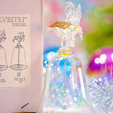 VINTAGE: 1990 - Silvestri Blown Glass Bell in Box - Glass Ornaments - Dangling Ornament - SKU 24 25-E-00031263 