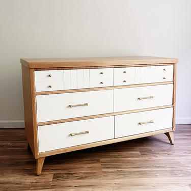 Natural and white deals dresser