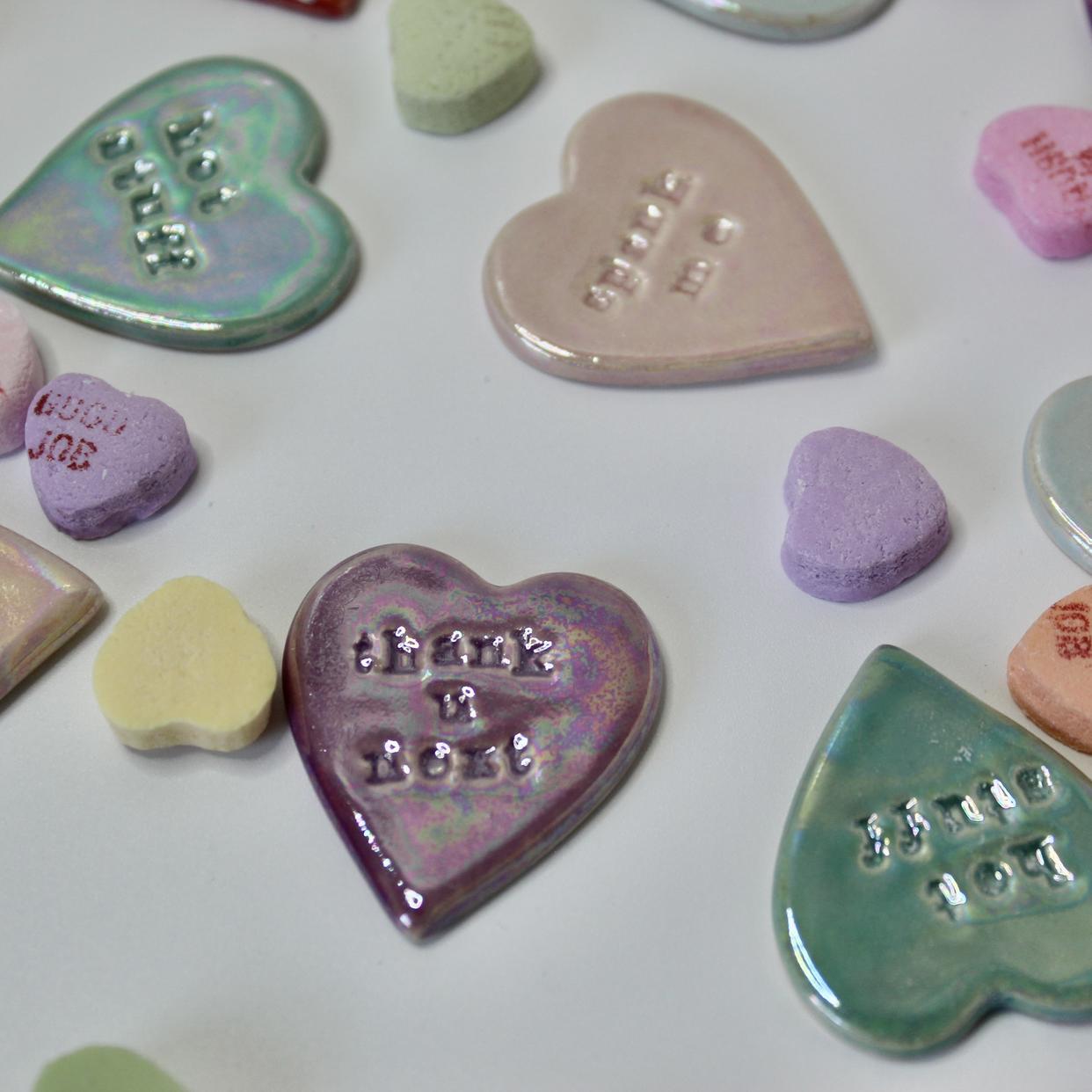Candy Heart Pins | Sio Ceramics - Washington, DC | ATTIC