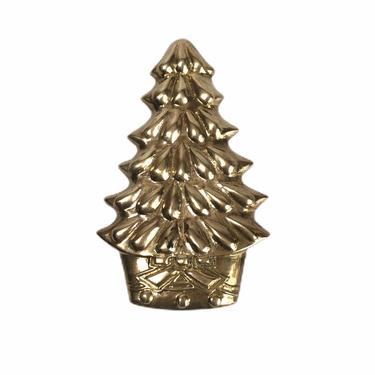 Vintage Large Brass Christmas Tree Door Knocker 