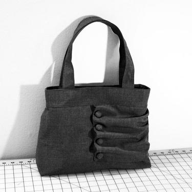 Customizable Ruffled Flap Handbag with Buttons -- Choose Your Color 