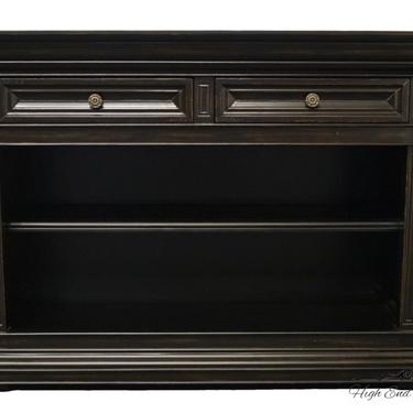 Lane Furniture Italian Provincial 54" Antiqued Black Open Buffet / Sideboard 