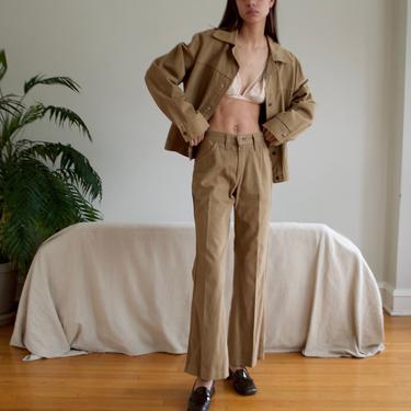 70s brushed cotton pant and jacket set 