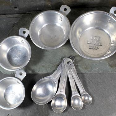 Vintage Measure Spoons : Foley Aluminum Nesting 3 Piece Set Long