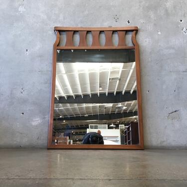 1950's Mid Century Walnut Mirror by Young Manufacturing Co.