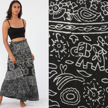 スカート vintage African batik skirt スカート SANKOFA CENTER - African Batik Skirt / アフリカン