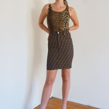 Jean Paul Gaultier Soleil Leopard Print Double Layered Mesh Tank