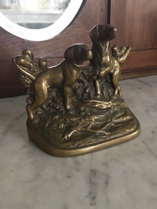 Antique Brass Hunting Dogs Door Stop By Veryoaklandvintage From Very Oakland Vintage Of St Paul Mn Attic