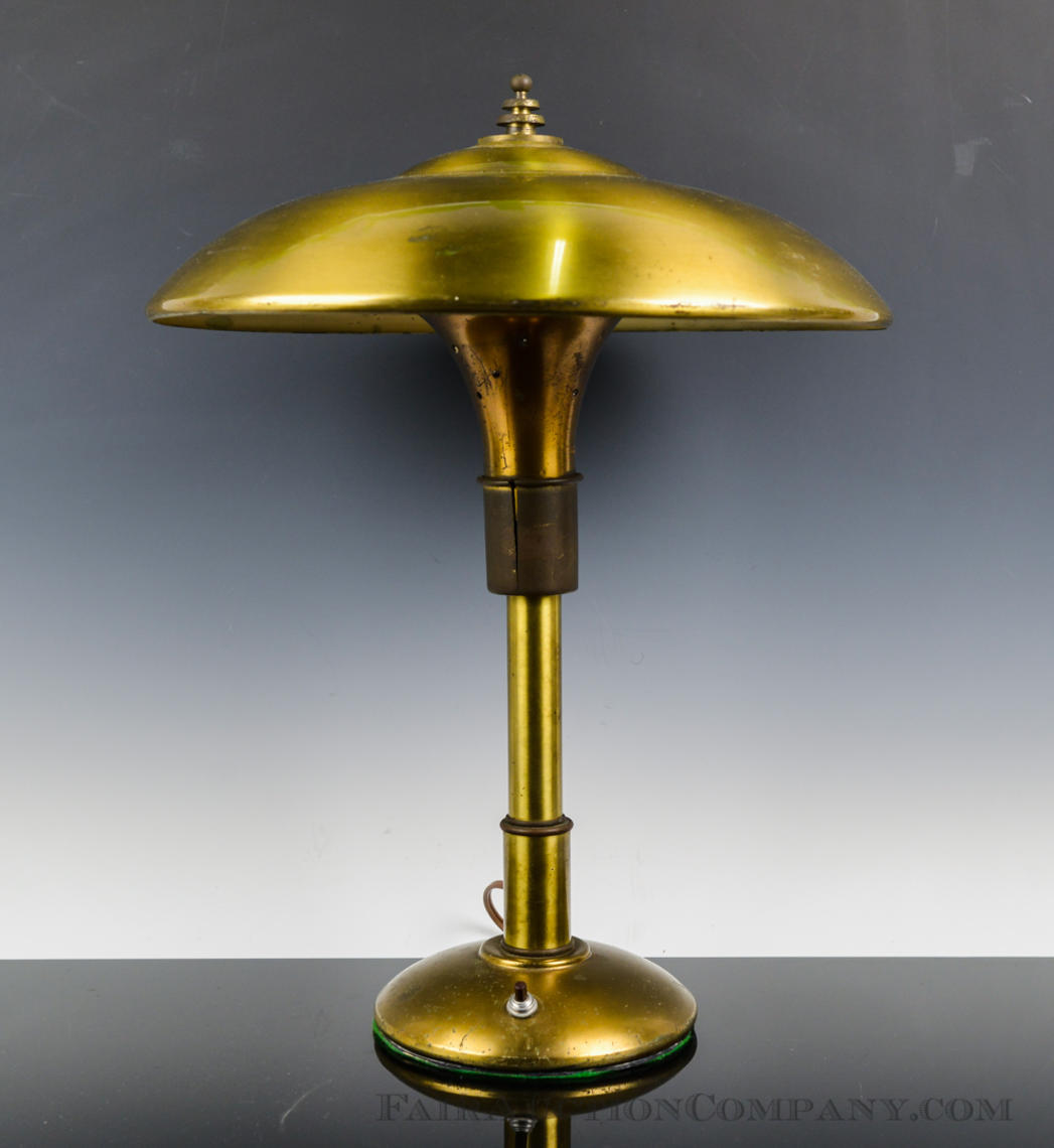 Important Early Modernist Brass MCM Table Lamp | Fair Auction Co | Fort ...