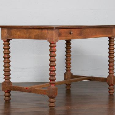 19th Century Country French Provincial Oak Writing Table. Dining Table. Desk. 