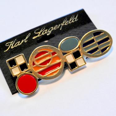 Karl Lagerfeld Never Worn Enamel Brooch 