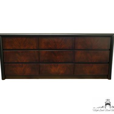 THOMASVILLE FURNITURE Asian Inspired Bookmatched Mahogany 72" Triple Dresser 