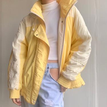 Vintage Yellow and White St. Michael Ski Jacket 