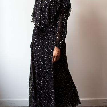 Donna Karan microdot rayon dress