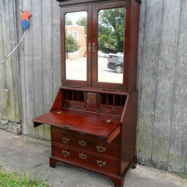 18th Century Georgian Mahogany Bureau Bookcase with Mirrored DoorsFREE SHIPPING !! JUNE!! 