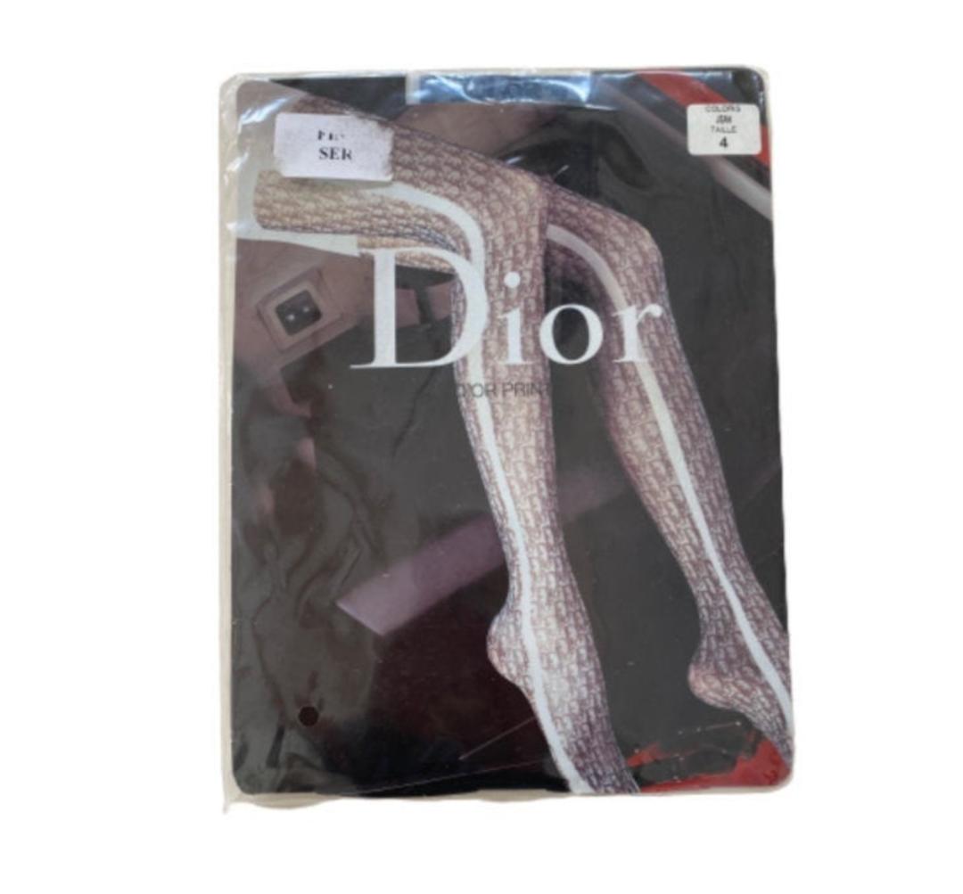 Vintage CHRISTIAN DIOR MONOGRAM Signature Logo Blue White