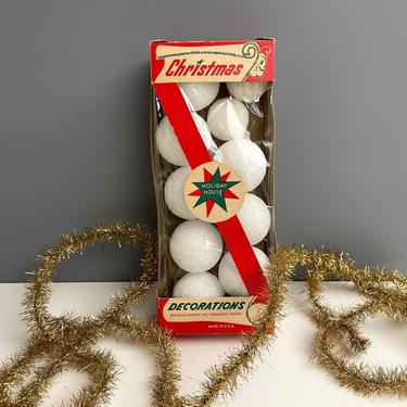 Holiday House Christmas Decorations - vintage Christmas craft packaging 