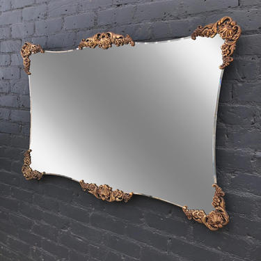 Vintage Large Antique Style Wall-Hanging Mirror, c.1960’s 