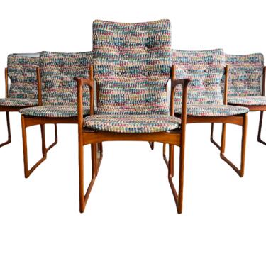 Set 6 Danish Modern Teak Dining Chairs by Vamdrup Stolefabrik