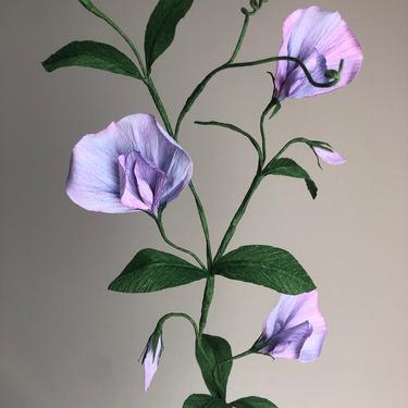 Crepe Paper Sweet Peas -- Paper Flowers for Home Decor or Weddings 