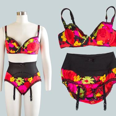 Outlets VS Vintage Floral Print Lingerie SET