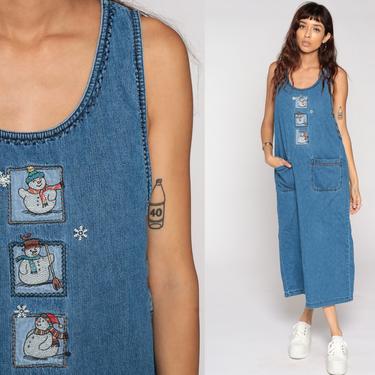 sachin and babi light blue dress Jess Denim Pinafore Dress, Mid Blue main image 0