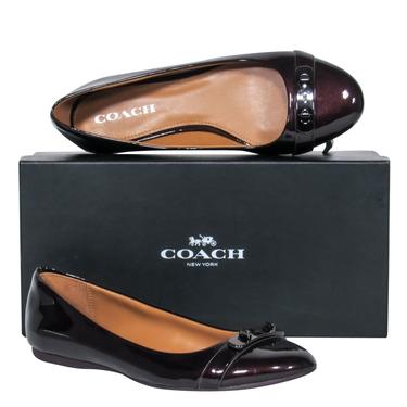 Coach - Maroon Patent Leather Flats Sz 8.5