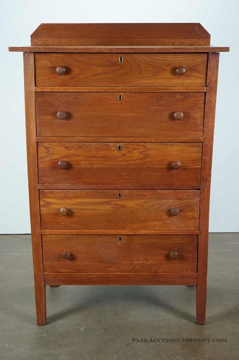 Vintage Tall Oak Dresser From Fair Auction Co Of Sterling Va Attic