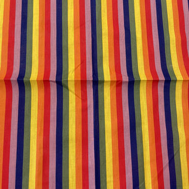 Rainbow bandana Vintage 1980s Eighties Scarf Rainbow stripe Cotton Deadstock 