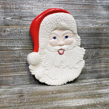 Vintage Christmas Cast Iron Santa Claus Mold Baking Pan