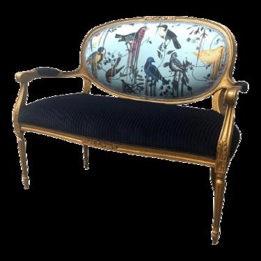 1950s Vintage Aviary Settee by Henredon