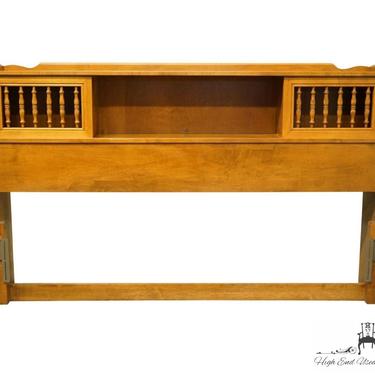 ETHAN ALLEN Heirloom Nutmeg Maple Colonial Style Queen Size Bookcase Headboard 10-5626 