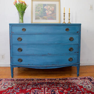 antique blue dresser Beautiful 4 Drawer Blue Dresser