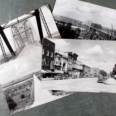 RARE! Lexington, Missouri Antique Postcards, circa 1920s/1930s - Set of 4 Black & White Photographic Postcards - Unused Postcards 