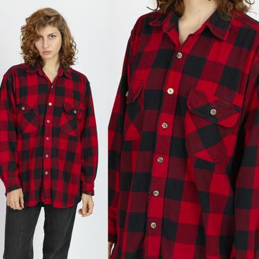 90s Buffalo Plaid Lumberjack Shirt - Men's Large | | Flying Apple