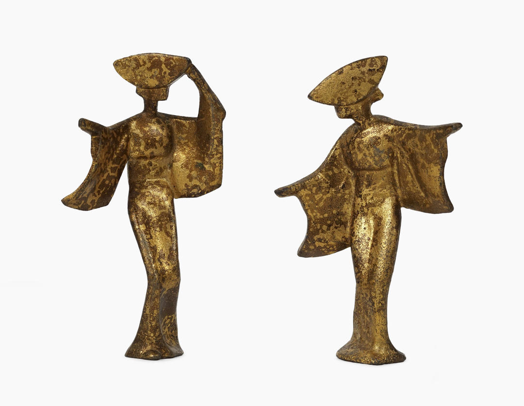 オブジェ　正二十面体　ヴィンテージ  アンティーク　Iron Sculpture Icarus Art Deco Figurine Bronze - Icarus Mythology Statue