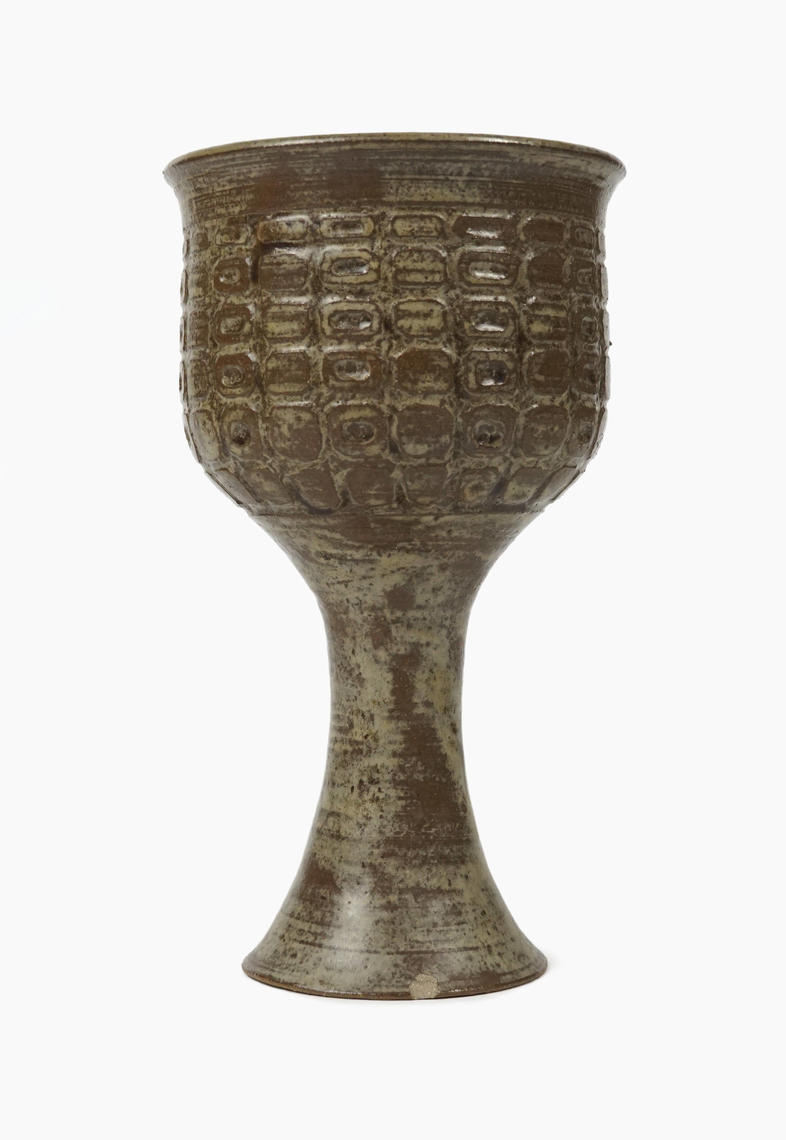 Peg Tootelian Stoneware Modernist Goblet Ceramic Cup Vase Mid Century ...