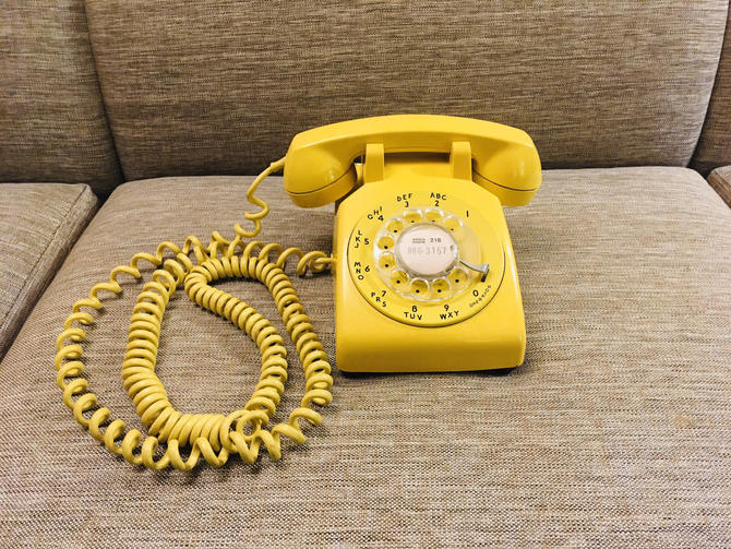 Yellow Bell 500 C D Rotary Telephone Western Electric Bell System By Deco2go From Deco2go Of Seattle Wa Attic