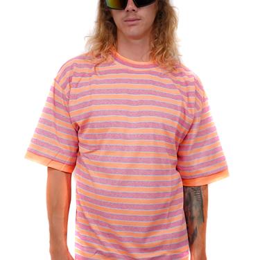 Oasis Orange Striped 90s T