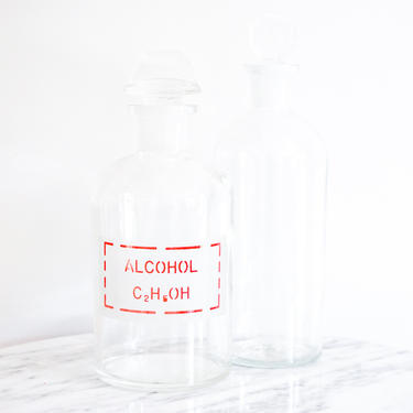 Vintage Pyrex Demijohn Apothecary Chemistry Jars with Original Glass Stoppers (Sold Separately) 