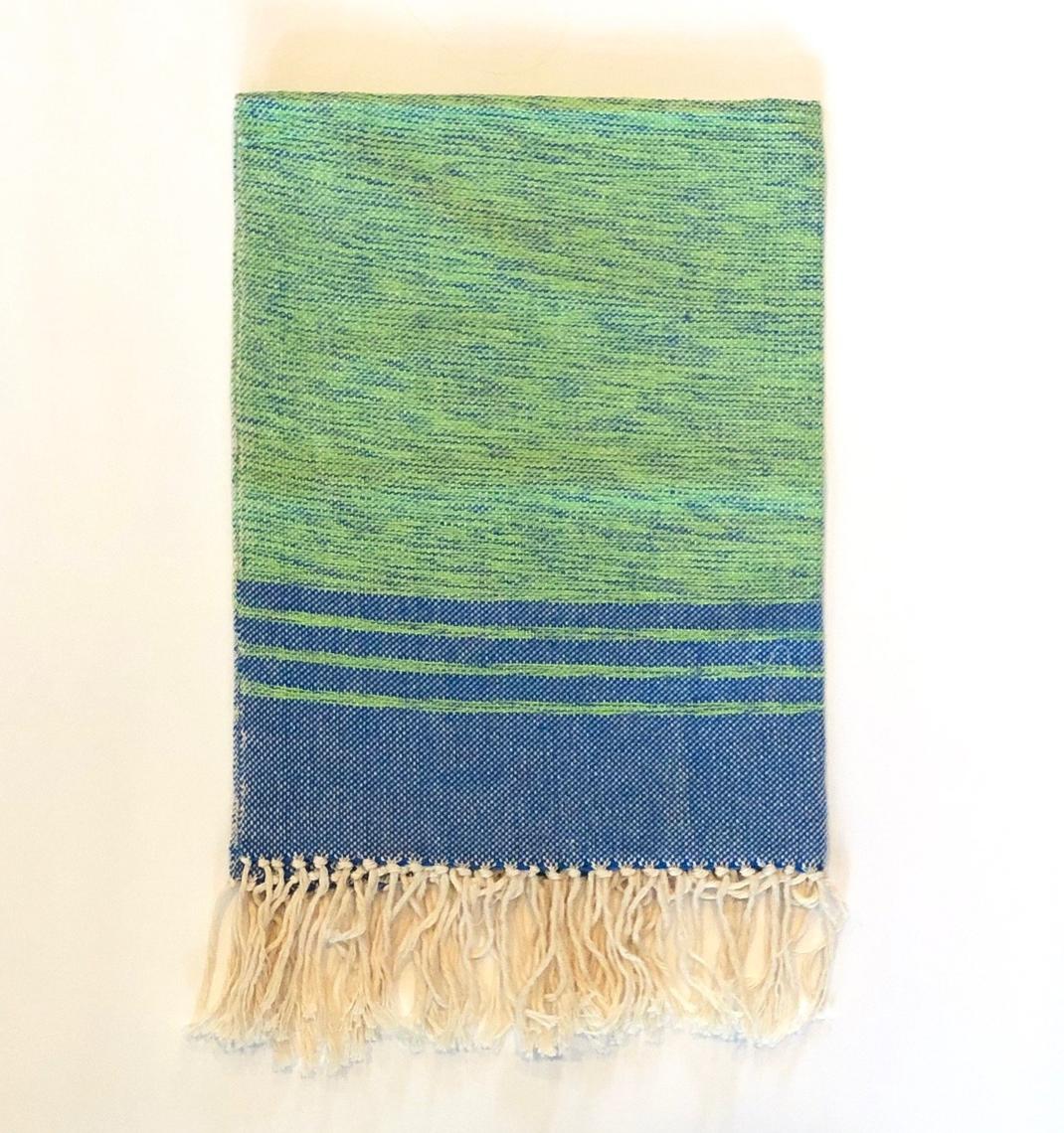 OALLA | Hand Towel | Green & Blue | Living Threads | Alexandria, VA